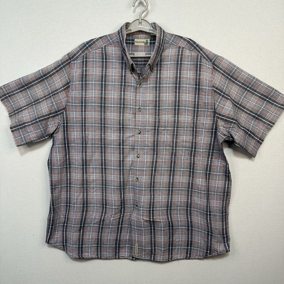 Fieldmaster Other - FieldMaster Button‎ Up Short Sleeve Shirt 2XL  Linen/Cotton Blend